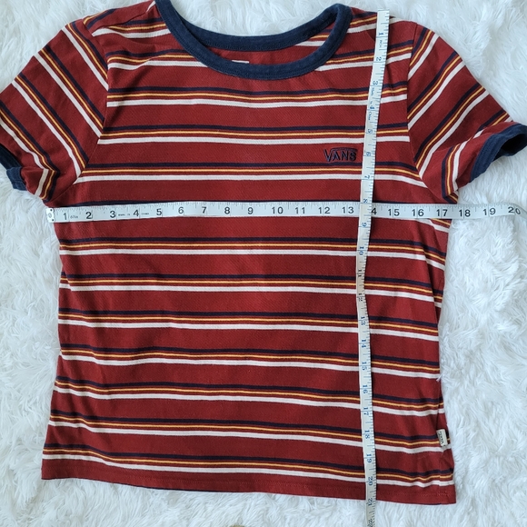 Vans Striped Crewneck Short Sleeve Shirt Size Medium - Picture 13 of 13